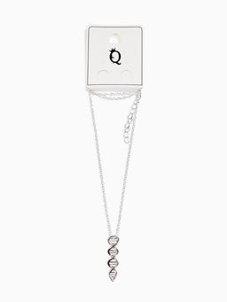 Цена за 2 шт. Кулон на цепочке "ДНК", цвет серебро