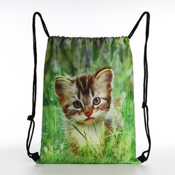 Мешок для обуви на шнурке, цвет зелёный