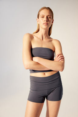 Minishorts con cintura plegable