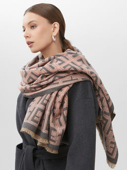 в составе ШЕРСТЬ и КАШЕМИР Большой, мягкий, теплый двусторонний палантин