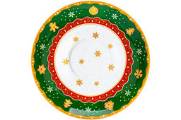 Чайная пара 2 пр. 450 мл 14*11*8,5 см Новогодняя ёлка зеленый узор NEW BONE CHINA - Elan gallery фото 10