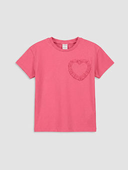 Bisiklet Yaka Nak??l? K?z ?ocuk Ti??rt