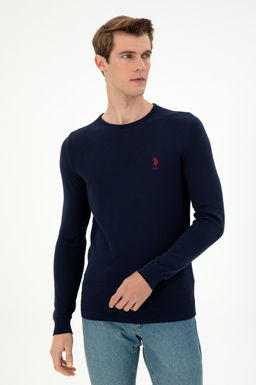 Мужской темно-синий базовый свитер Скидка 30% на трикотаж в корзине - U.s. polo assn фото 3