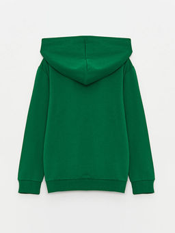 Bask?l? Uzun Kollu Erkek ?ocuk Hoodie - Waikiki фото 2