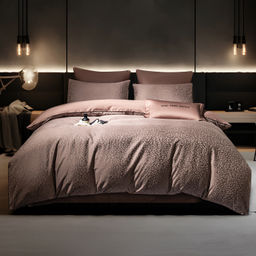 Комплект постельного белья на резинке Сатин-Жаккард Тессоро MTR005 Евро 4 Наволочки