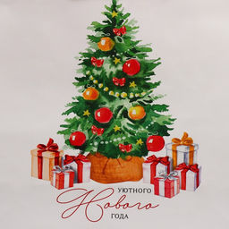 Цена за 2 шт. Пакет подарочный новогодний ламинированный квадратный Happiness, 30?30?12 см