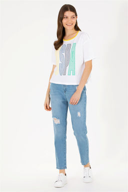 Женские голубые джинсовые брюки - U.s. polo assn фото 9