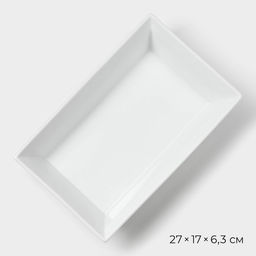 Форма для выпечки Magistro White gloss, 1.6 л, 27176.3 см, жаропрочный фарфор, белая  фото 3