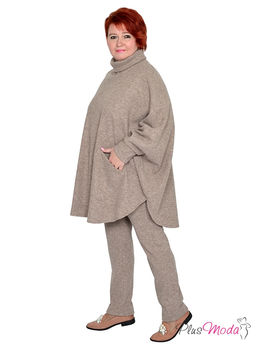 Джемпер-пончо Модель №1522 размеры 44-84 - Plusmoda фото 8