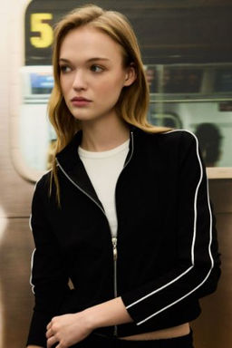 Fitted Dik Yaka Basic Duz Modal Fermuarl? H?rka