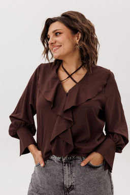 Блуза ANELLI 1679 пряный какао  фото 8