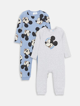 Bisiklet Yaka Minnie Mouse Bask?l? Erkek Bebek Tulum