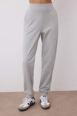 Gri Melanj Bel Detayl? Jogger Kal?n Ici Polarl? Orme Esofman Alt? TWOAW26EA00018 - Trendyolmilla фото 3