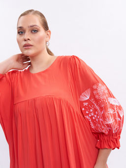 Платье А-силуэта с вышивкой PP29004RED32 - Артесса фото 4
