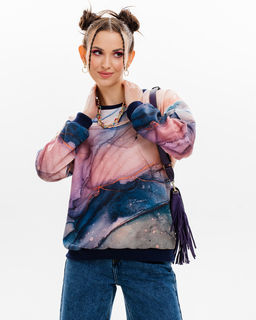 Удлинённый свитшот с принтом SNK001 - Sahar art lab фото 4