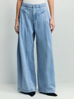 Джинсы ultra wide leg с высокой посадкой / Zarina  фото 3