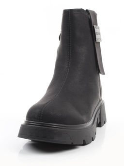 04-WD018-1M BLACK Ботинки зимние женские (натуральная кожа, 100% шерсть)