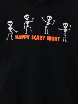 Kap??onlu Bask?l? Uzun Kollu Erkek ?ocuk Sweatshirt - Waikiki фото 3