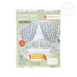 Шторы для кухни с подхватом Долина 145*180/Шторы: 2 шт.- 145*180, подхваты: 2 шт. Шторы АРТ ДИЗАЙН для кухни  фото 5