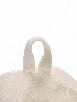 Шапка для бани с принтом "23 февраля. Звезда", белая