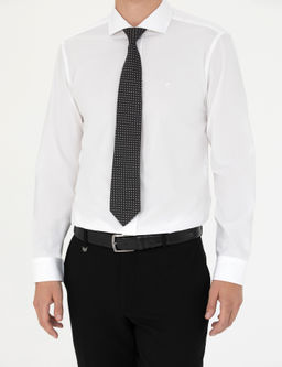 Beyaz Slim Fit Uzun Kollu G_mlek