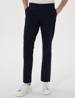 Lacivert Regular Fit Basic Kanvas Pantolon