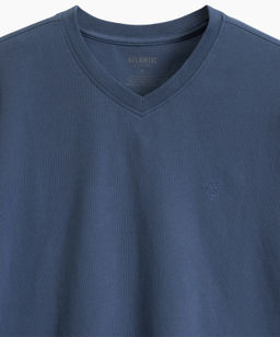 ATLANTIC NMP-389 Пижама мужская Small Print темно-голубой + темно-синий фото 4