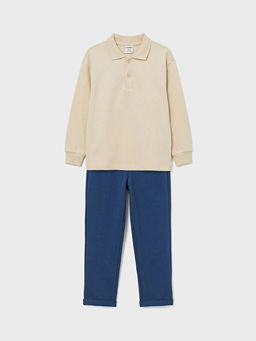 Polo Yaka Erkek ?ocuk Sweatshirt ve Pantolon