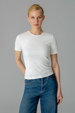 Арт.3203/6 Футболка женская 42-48 (4 шт) Цвет:молочный