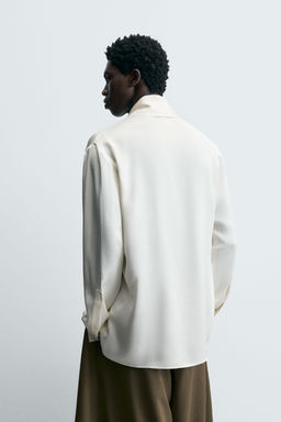 LIMITED EDITION FLOWING SHAWL COLLAR SHIRT - Zara фото 11