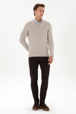 Erkek Slim Fit V Yaka Ta_ Basic Kazak - U.s. polo assn фото 4
