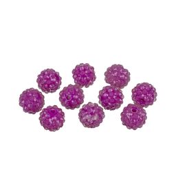 Бусина Zlatka пластик BWR-14 14 мм 10 шт СК/Распродажа №19 ярко-фиолетовый
