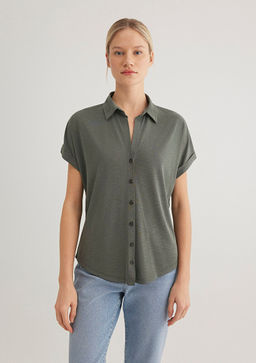 Lux Touch TENCEL TM Yesil Modal Gomlek - Mavi фото 4