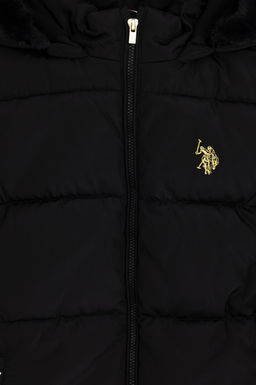 Черное пальто для девочки - U.s. polo assn фото 3