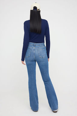 Mavi Yuksek Bel Ispanyol Paca Flare Jeans TWOAW26JE00095 - Trendyolmilla фото 4
