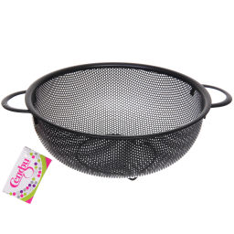 Дуршлаг металлический "Black" 22см с ручками