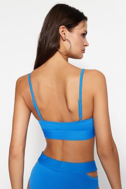 Mavi Cut Out/Pencereli Dokulu Bikini Ustu TBESS21BU0235 - Trendyolmilla фото 5