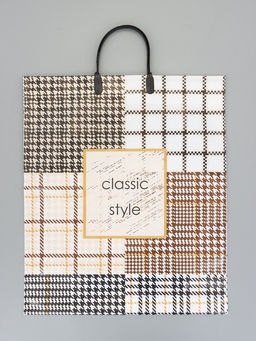 Цена за 10 шт. Пакет "Гленчек", полиэтиленовый с пластиковой ручкой, 38 х 45 + 3 см, 90 мкм