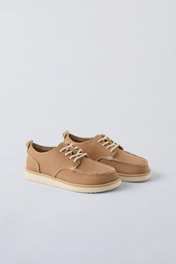 LEATHER DERBY SHOES - Zara фото 2