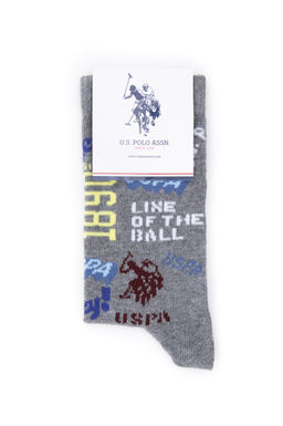 Носки серого меланжа для мальчика Неожиданная скидка в корзине - U.s. polo assn фото 4
