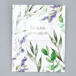 Цена за 3 шт. Пакет подарочный ламинированный, упаковка, Best wishes, S 12?15?5.5 см