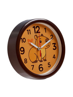Будильник «Капибара», плавный ход, d=15 см, корпус коричневый