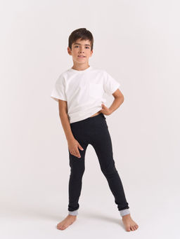 Кальсоны из термополотна Черный меланж 7+ с гульфиком - Bungly фото 2