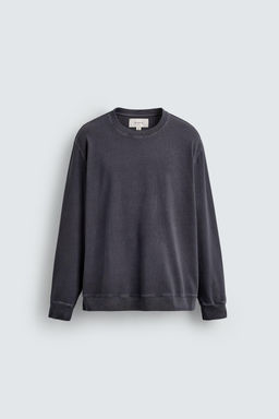 SOFT CREW NECK FADED SWEATSHIRT - Zara фото 7