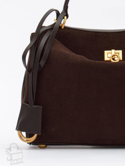 Сумка женская кожаная 1001MF coffee Polina&Eiterou