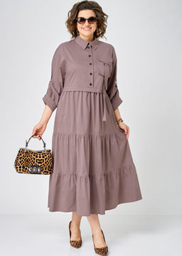 Платье EVA GRANT 7176 молочный шоколад