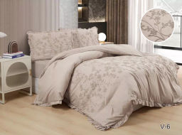 КПБ EFOR COTTONI с вышивкой цветы (V-6), евро фото 2