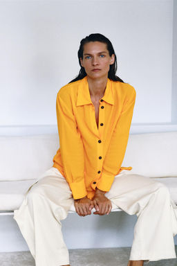 CAMISA FLUIDA ZW COLLECTION / Mandarina