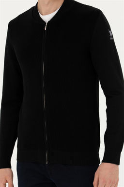 Мужской черный базовый трикотажный кардиган - U.s. polo assn фото 6