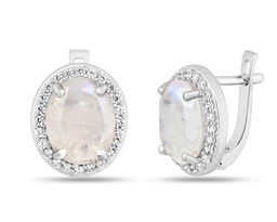 Серьги, лунный камень, Вираж